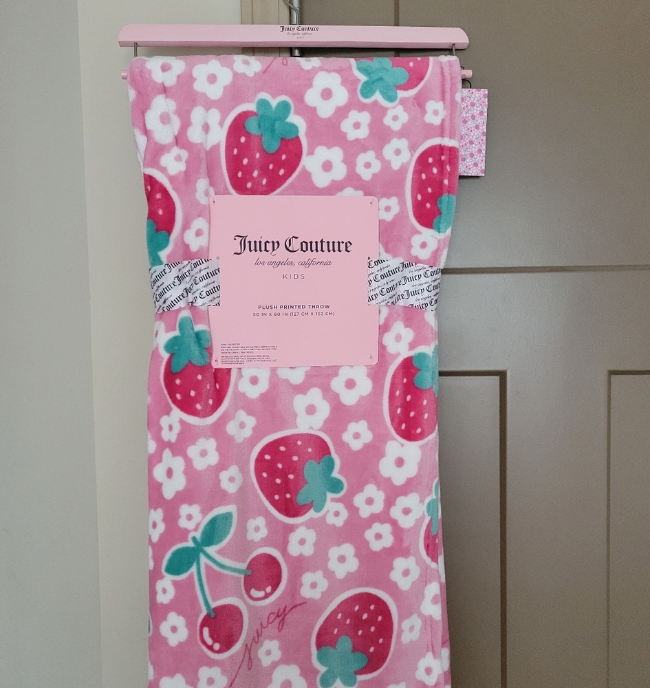 Juicy Couture Pink Strawberry Blanket